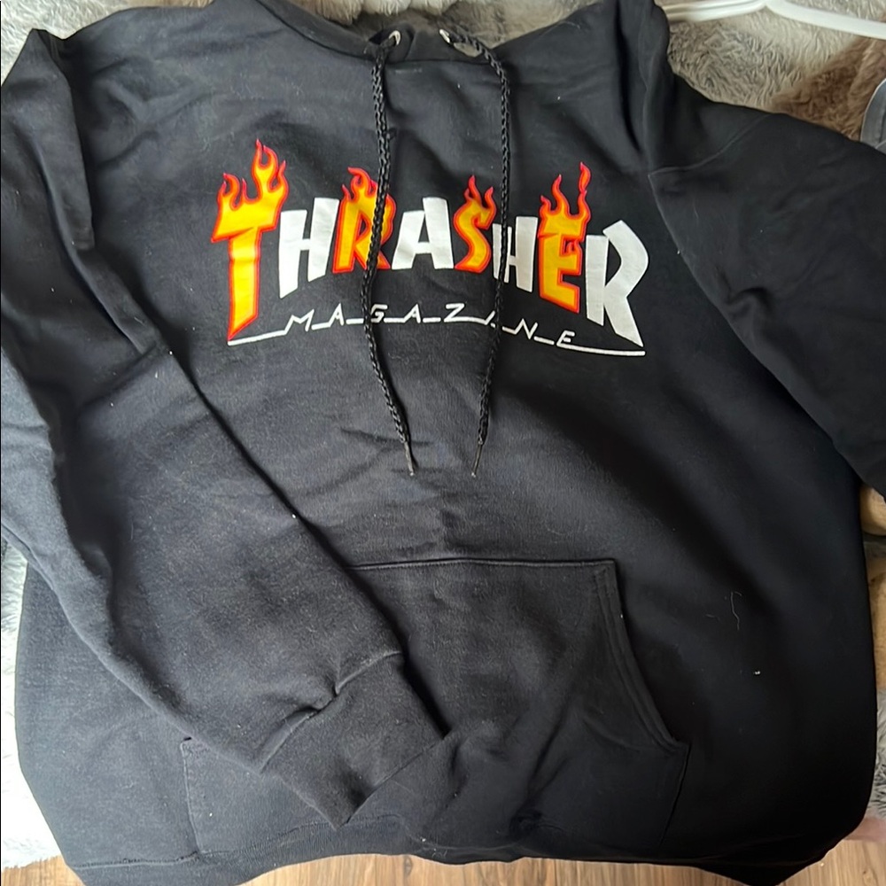 Thrasher Black Hoodie for Men